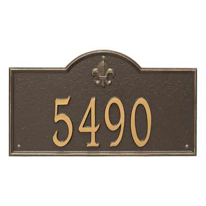 Personalized Bayou Vista Large Address Plaque - 1 Line