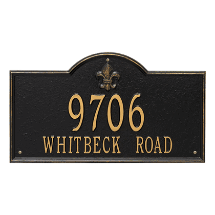 Personalized Bayou Vista Large Address Plaque - 2 Line