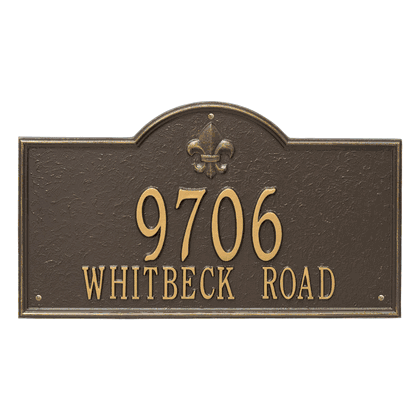 Personalized Bayou Vista Large Address Plaque - 2 Line