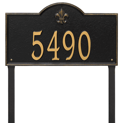 Personalized Bayou Vista Large Lawn Address Plaque - 1 Line