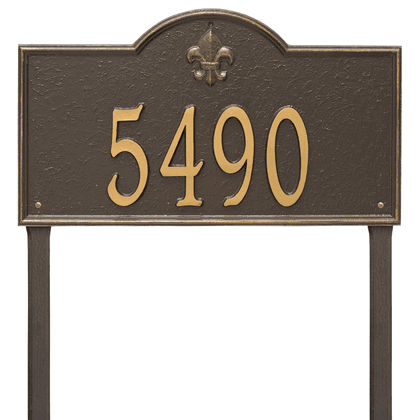 Personalized Bayou Vista Large Lawn Address Plaque - 1 Line