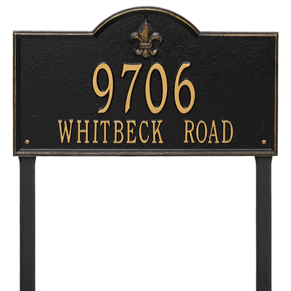 Personalized Bayou Vista Large Lawn Address Plaque - 2 Line