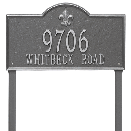 Personalized Bayou Vista Large Lawn Address Plaque - 2 Line