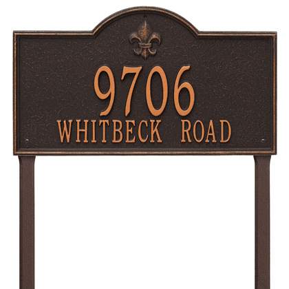 Personalized Bayou Vista Large Lawn Address Plaque - 2 Line