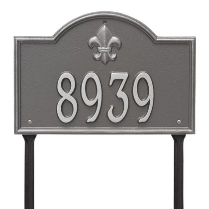 Personalized Bayou Vista Lawn Address Plaque - 1 Line