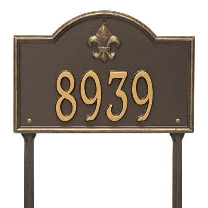 Personalized Bayou Vista Lawn Address Plaque - 1 Line