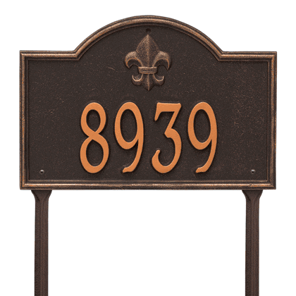 Personalized Bayou Vista Lawn Address Plaque - 1 Line