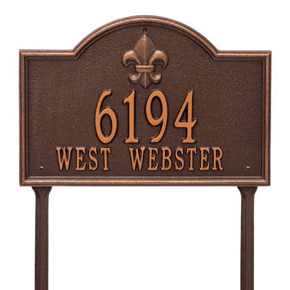 Personalized Bayou Vista Lawn Address Plaque - 2 Line