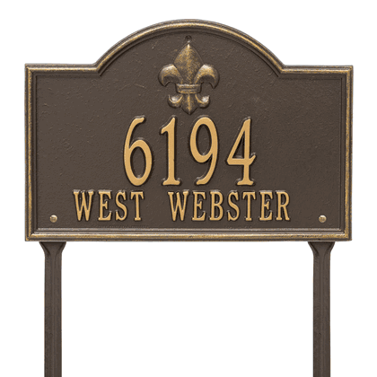 Personalized Bayou Vista Lawn Address Plaque - 2 Line