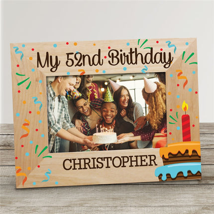 Personalized Birthday Candle & Cake Picture Frame