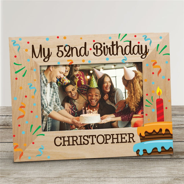 Personalized Birthday Candle & Cake Picture Frame