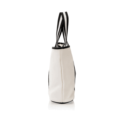 Personalized Black And White Canvas Tote