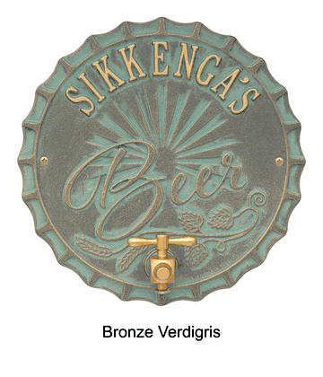 Personalized Bottle Cap Brew Pub Plaque