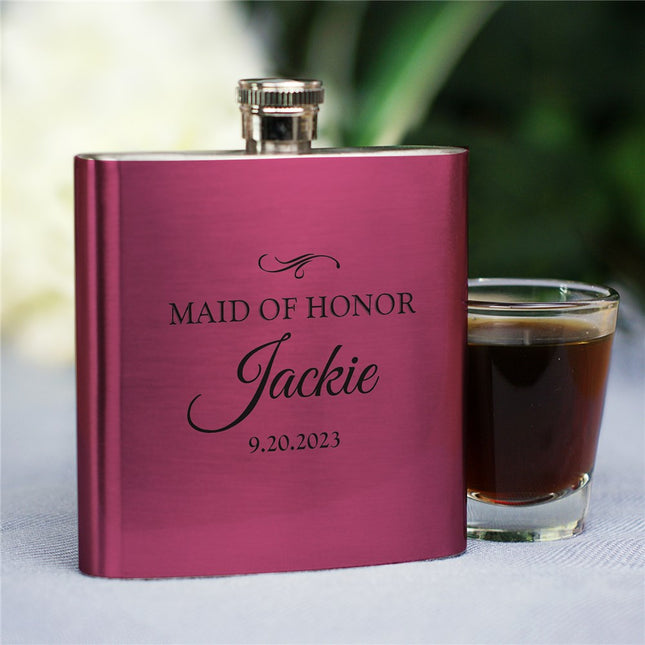 Personalized Bridal Party Flask