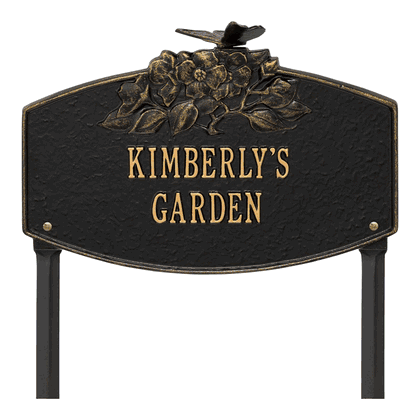 Personalized Butterfly Blossom Garden Lawn Plaque