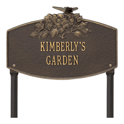 Personalized Butterfly Blossom Garden Lawn Plaque