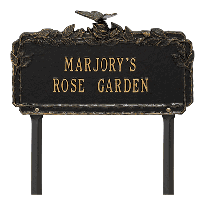 Personalized Butterfly Rose Garden Lawn Plaque