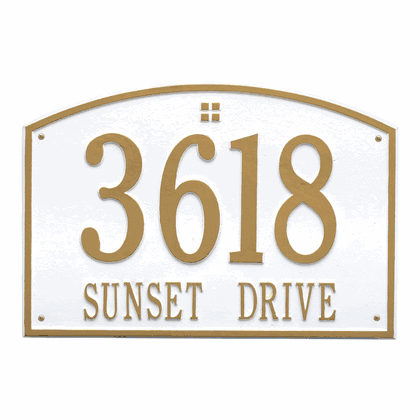 Personalized Cape Charles Large Address Plaque - 2 Line