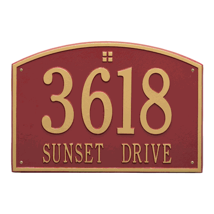 Personalized Cape Charles Large Address Plaque - 2 Line