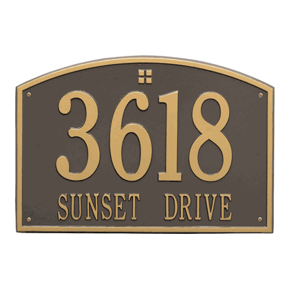 Personalized Cape Charles Large Address Plaque - 2 Line