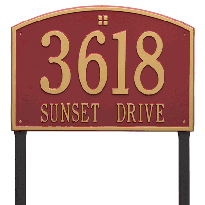 Personalized Cape Charles Large Lawn Address Plaque - 2 Line