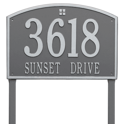 Personalized Cape Charles Large Lawn Address Plaque - 2 Line