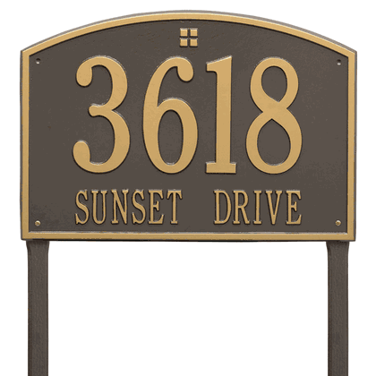 Personalized Cape Charles Lawn Address Plaque - 1 Line