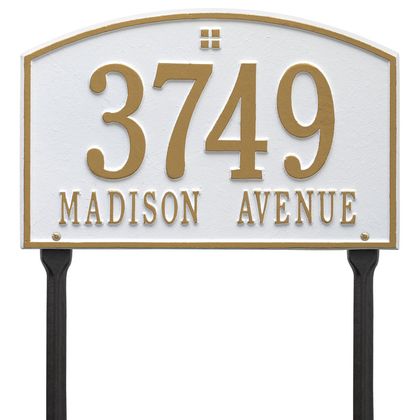 Personalized Cape Charles Lawn Address Plaque - 2 Line