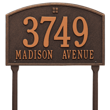 Personalized Cape Charles Lawn Address Plaque - 2 Line