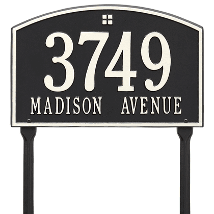 Personalized Cape Charles Lawn Address Plaque - 2 Line