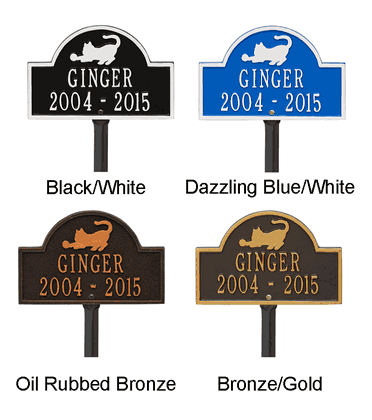 Personalized Cat Arch Mini 2-Line Lawn Plaque