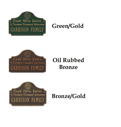 Personalized Cead Mile Failte Plaque