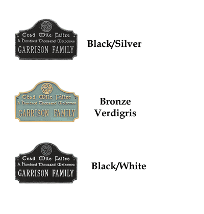 Personalized Cead Mile Failte Plaque