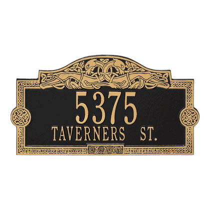 Personalized Celtic Dragon Address Plaque