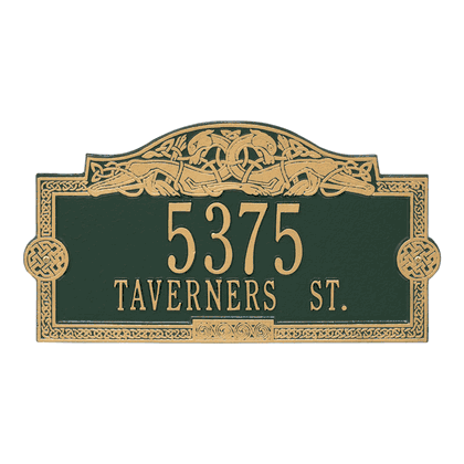 Personalized Celtic Dragon Address Plaque