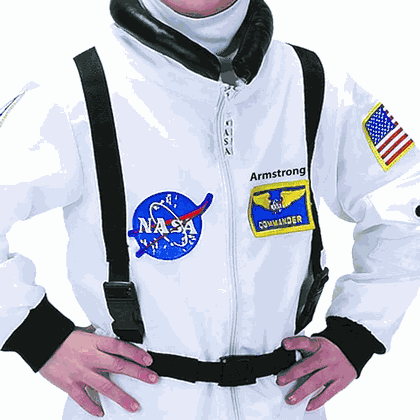 Personalized Child Astronaut Costume (White)