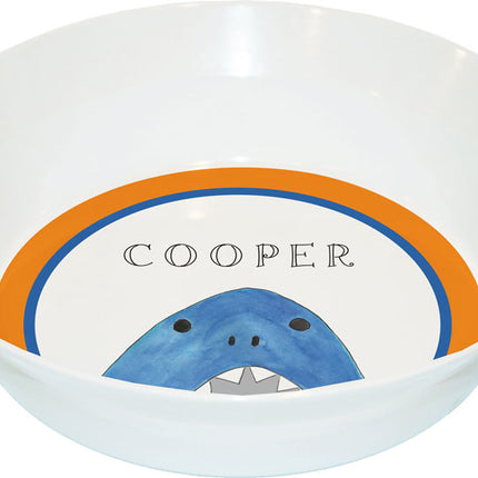 Personalized Childrens Sharks And Minnows Dining Bowl