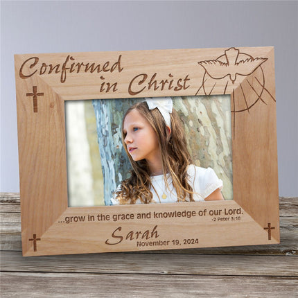 Personalized Confirmation Wood Picture Frame