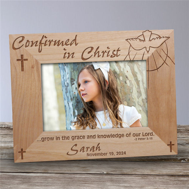 Personalized Confirmation Wood Picture Frame
