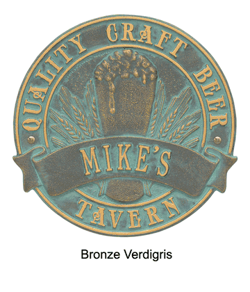 Personalized Craft Beer Tavern One-Line Plaque