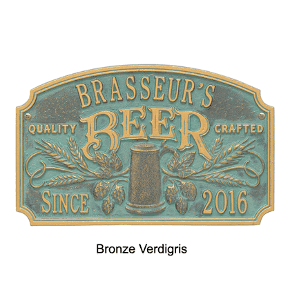 Personalized Crafted Beer Arch Two-Line Plaque