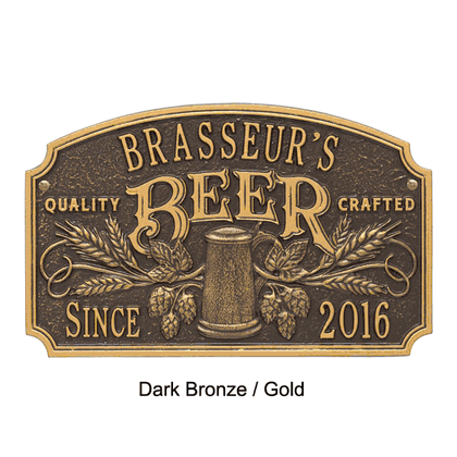 Personalized Crafted Beer Arch Two-Line Plaque