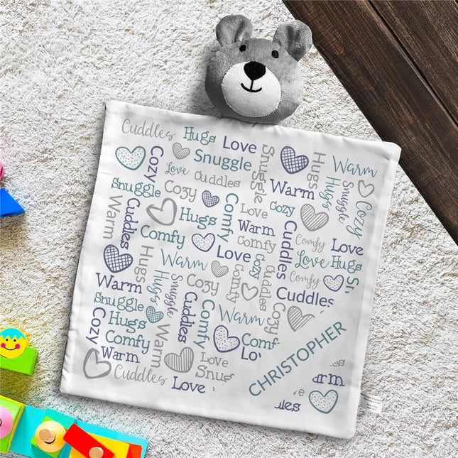 Personalized Cuddle Baby Word Art Bear Lovie