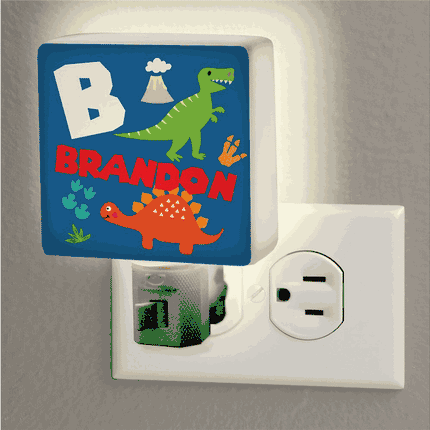 Personalized Dinosaur Night Light
