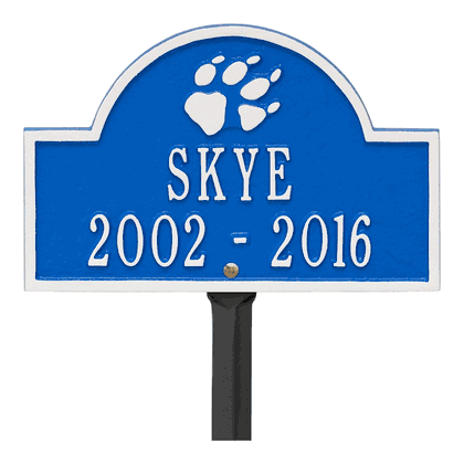 Personalized Dog Paw Arch Mini 2-Line Lawn Plaque