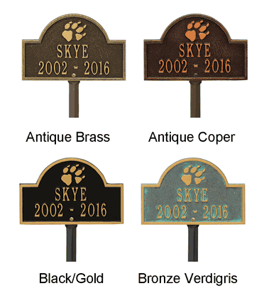 Personalized Dog Paw Arch Mini 2-Line Lawn Plaque