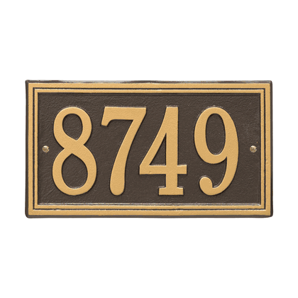 Personalized Double Line Address Plaque - 1 Line