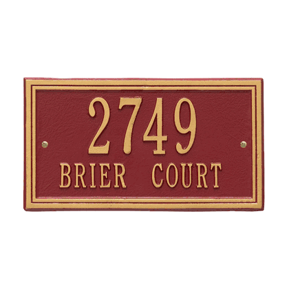Personalized Double Line Address Plaque - 2 Line