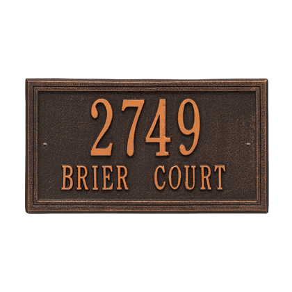 Personalized Double Line Address Plaque - 2 Line