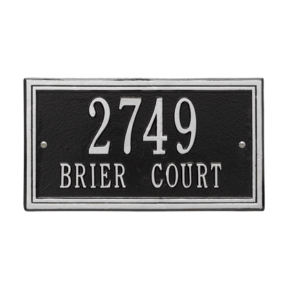 Personalized Double Line Address Plaque - 2 Line